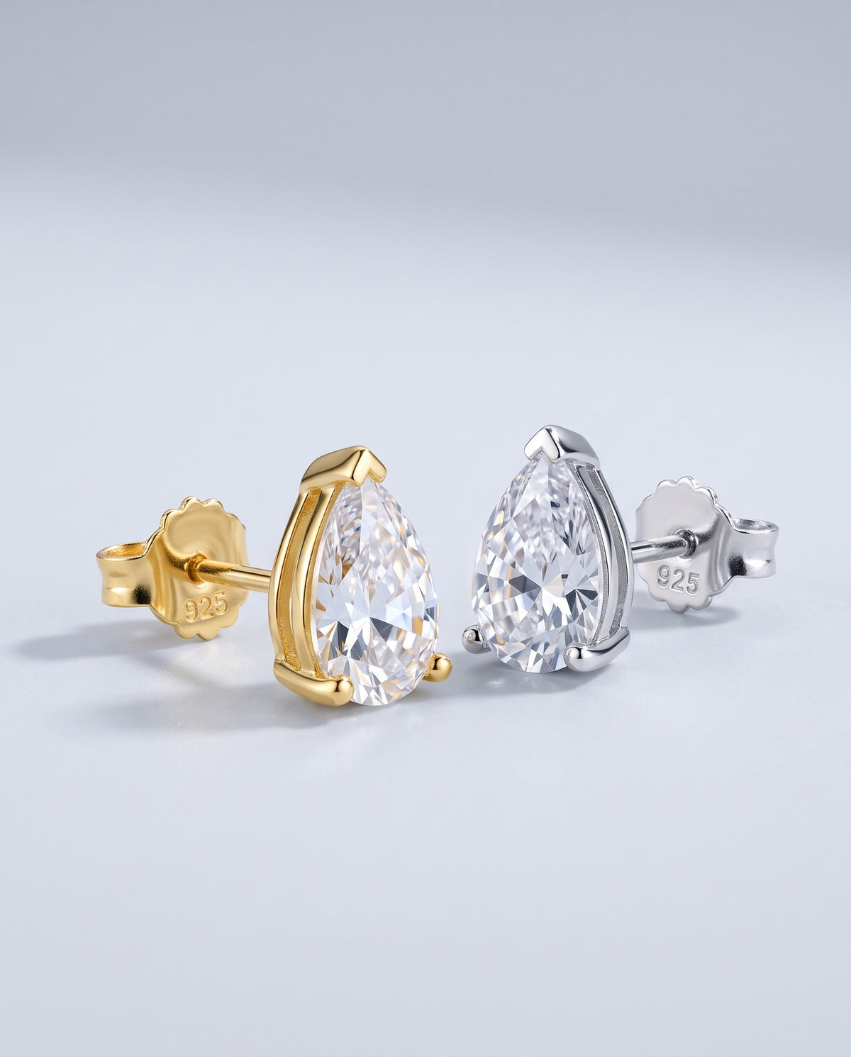 Pure Round Stud Earrings - angle