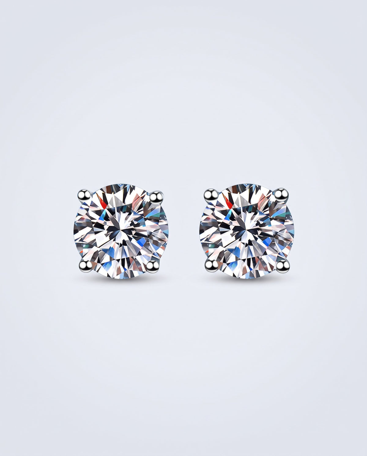 Radiant Moissanite Stud Earrings - packshot