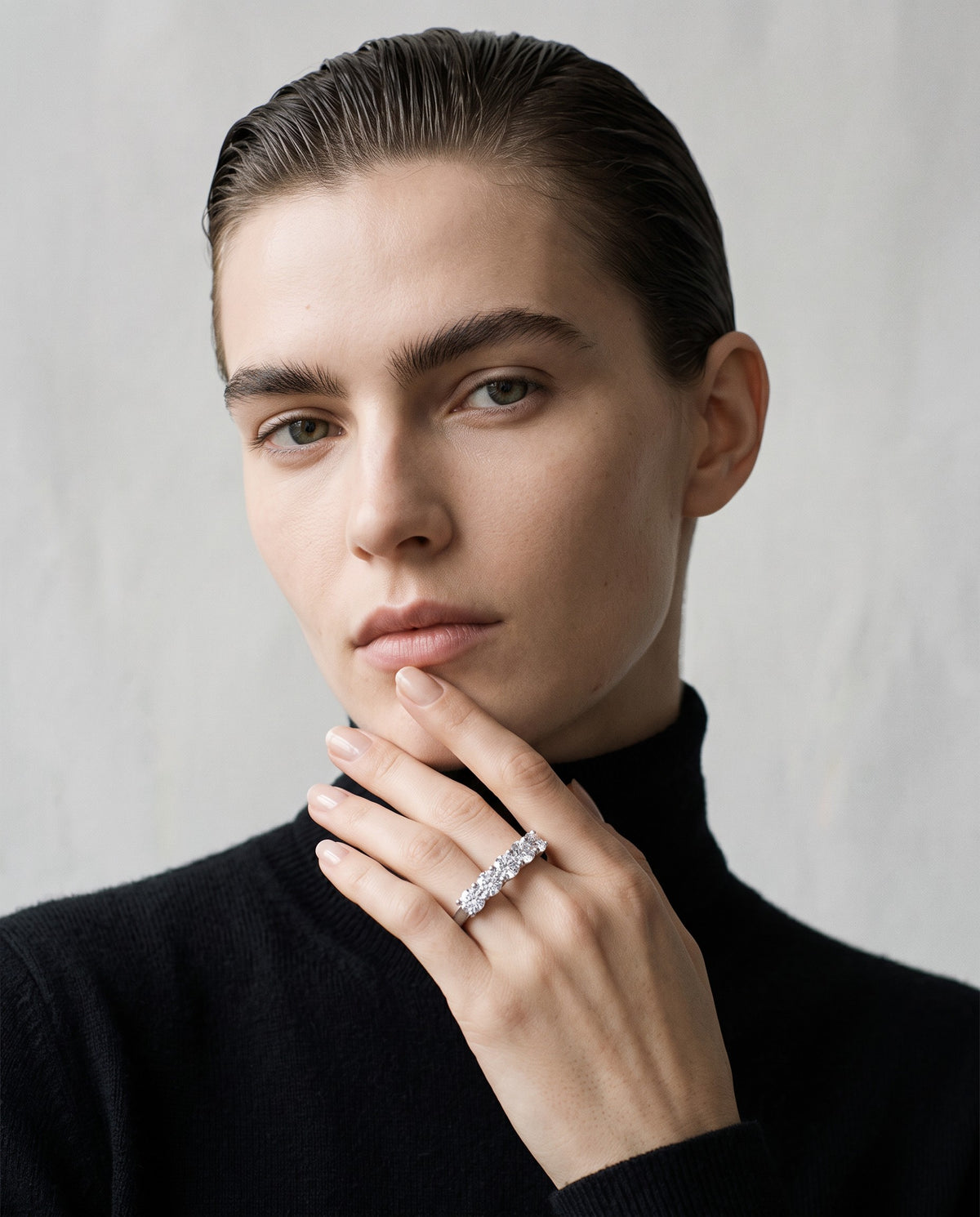 Reflect Moissanite Ring – editorial campaign image
