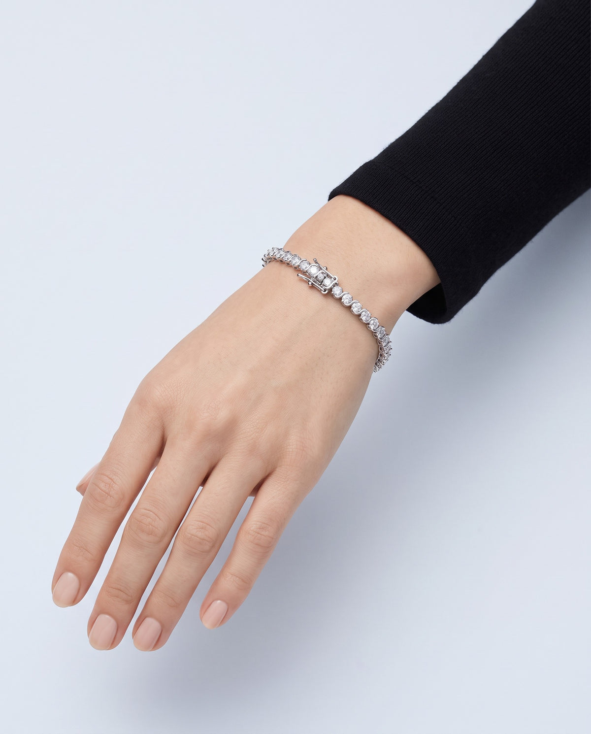Riviere Tennis Bracelet - on model