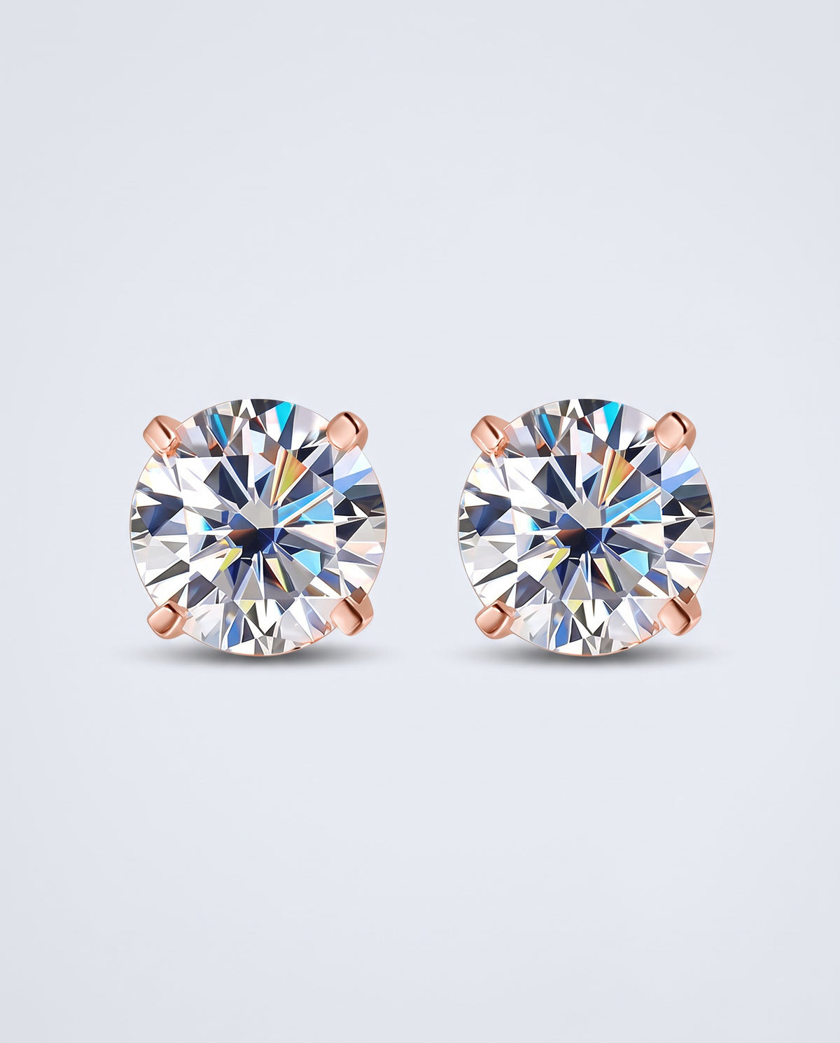 Rosa Moissanite Stud Earrings - packshot