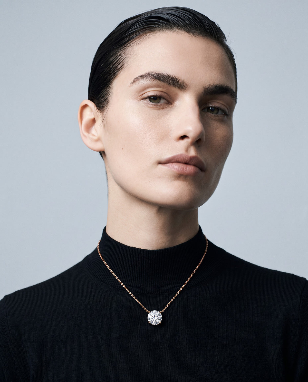 Rosalie Moissanite Pendant Necklace – editorial campaign image