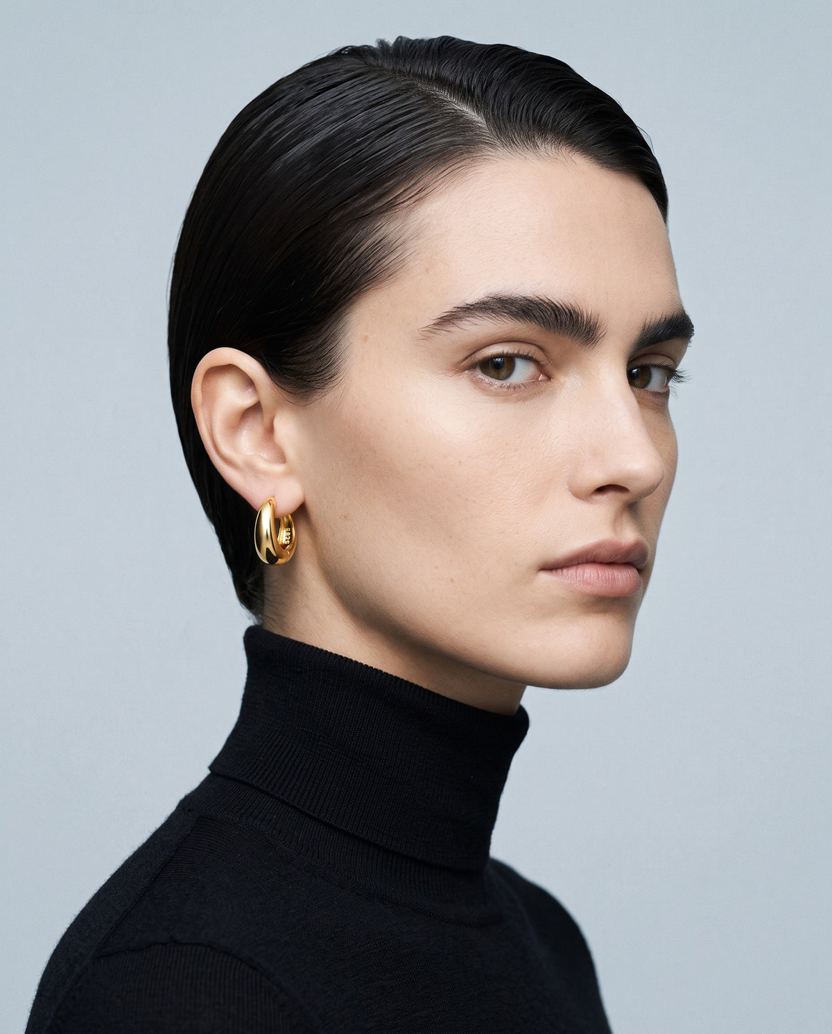 Sculpt Wide Hoop Earrings - campaign