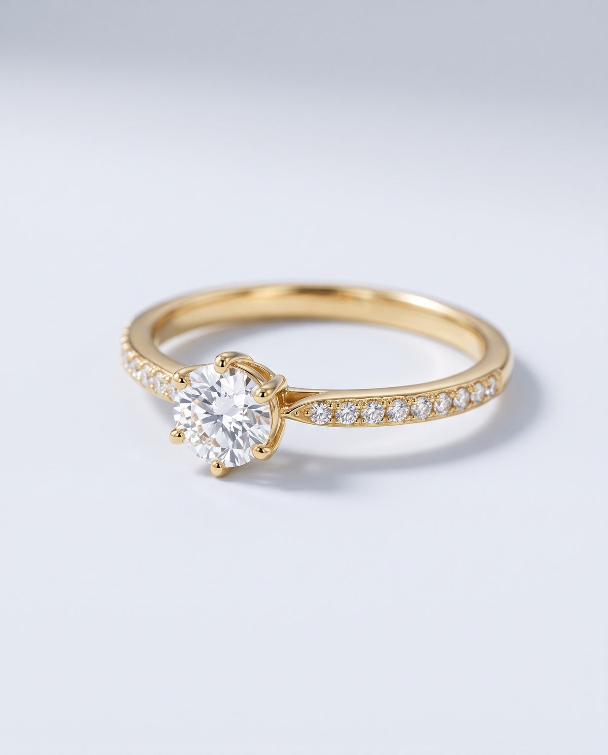 Shimmer Pavé Zircon Ring - angle