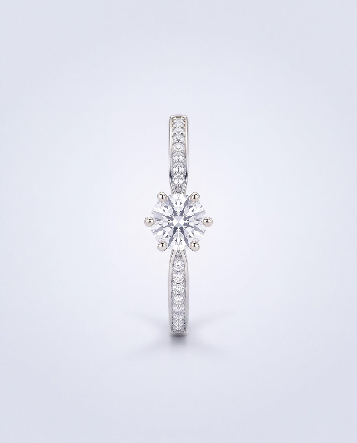 Shimmer Pavé Zircon Ring – Silver product photo