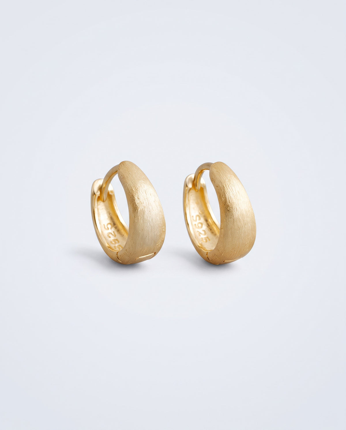 Slate Matte Huggie Earrings - packshot