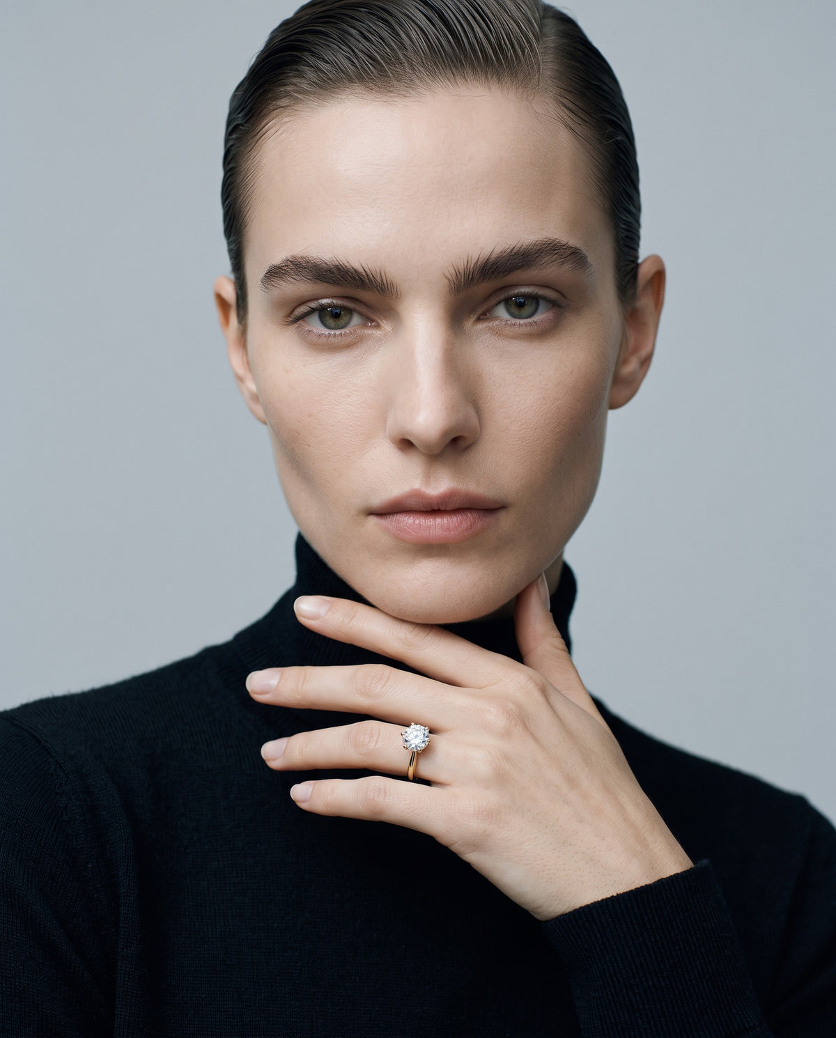 Solo Moissanite Solitaire Ring - campaign