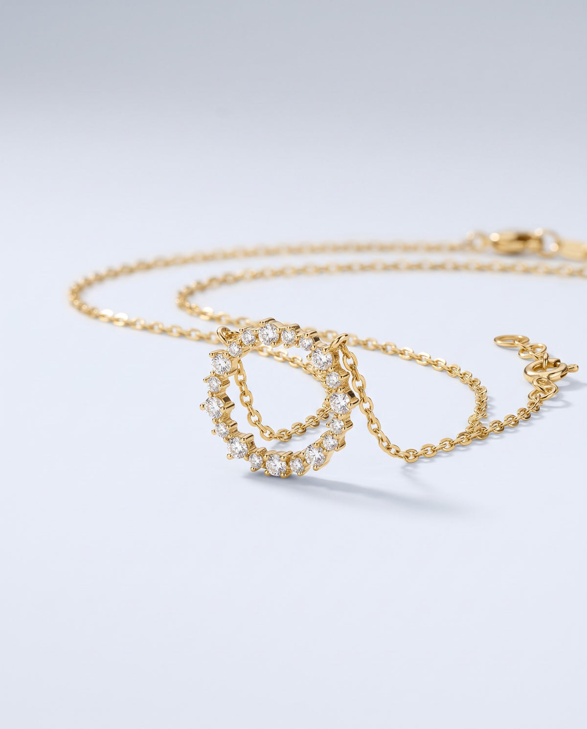 Stella Pavé Star Pendant Necklace - angle