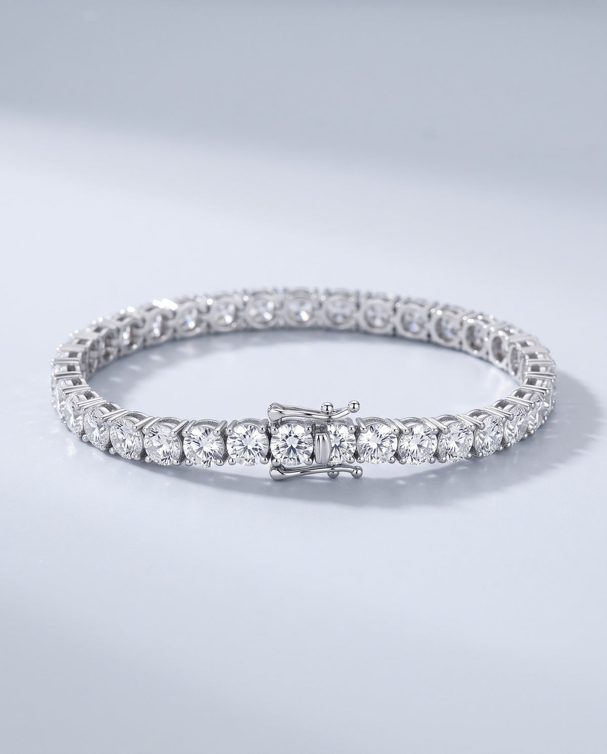 Stream Moissanite Tennis Bracelet - angle
