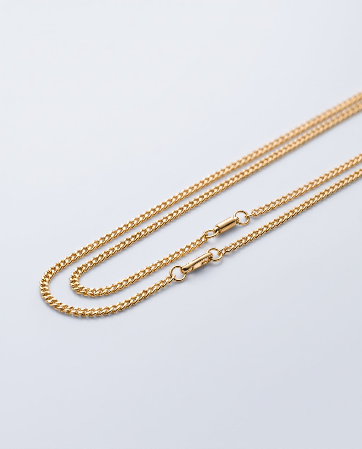 Thread Fine Chain Necklace - angle