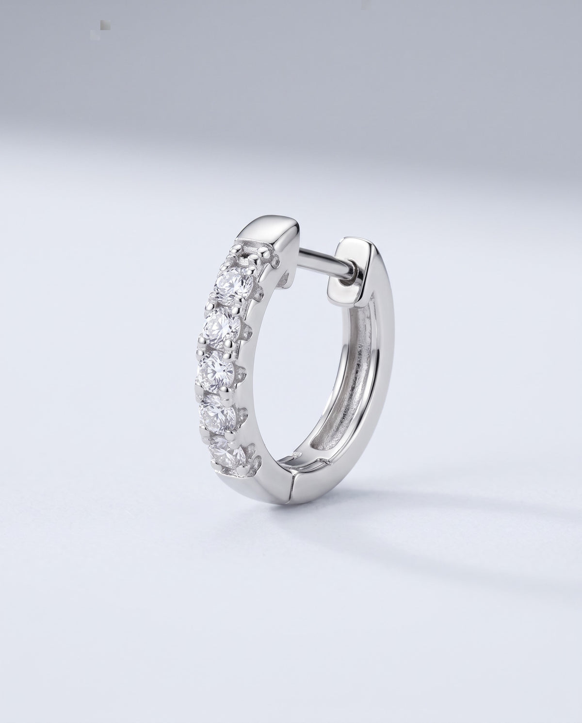 Tier Small Stackable Hoop Earrings - on model