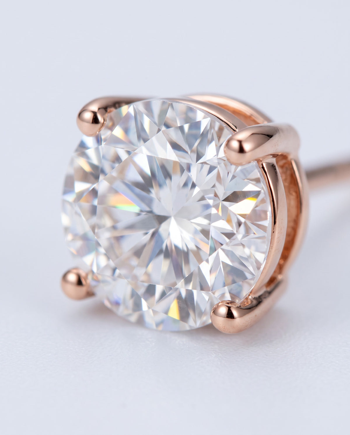 Veil Moissanite Stud Earrings - detail
