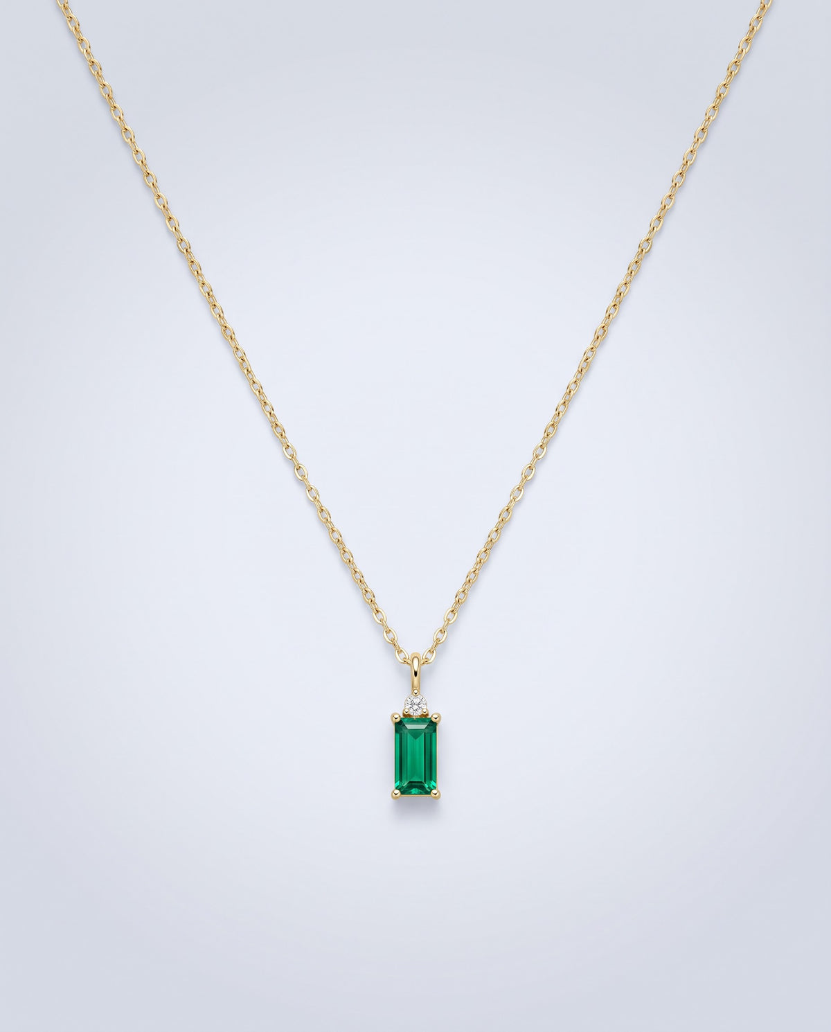 Verde Green Crystal Pendant Necklace - packshot