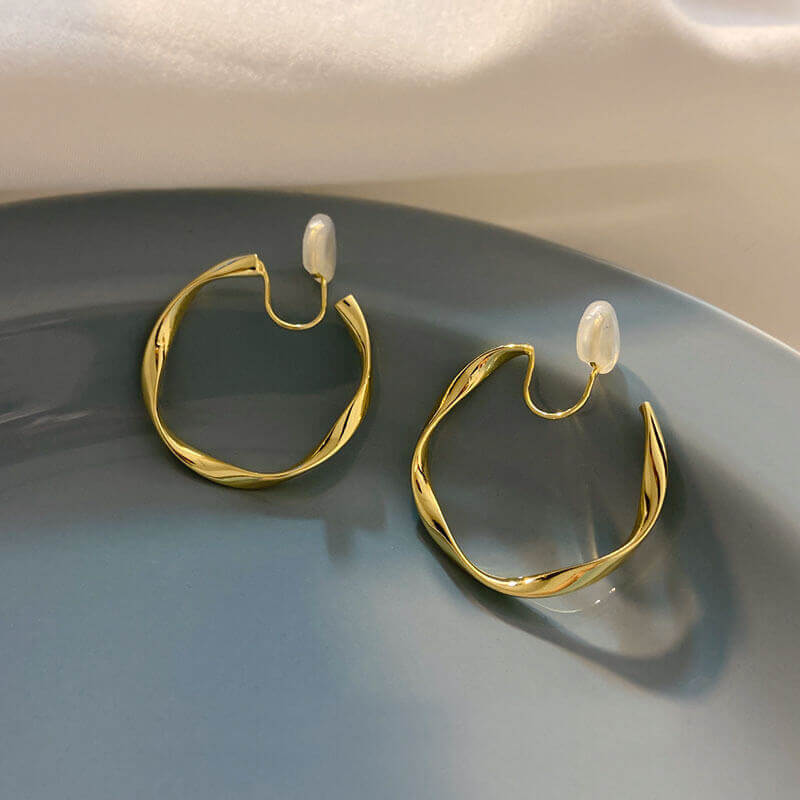 Vintage Geometric Silver Earrings
