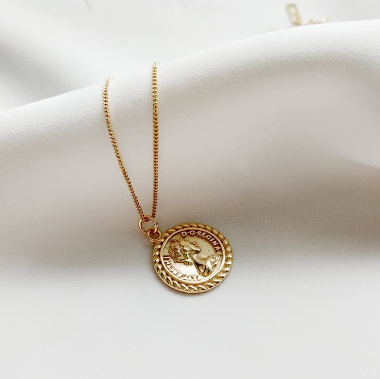 Vintage Gold Coin Pendant