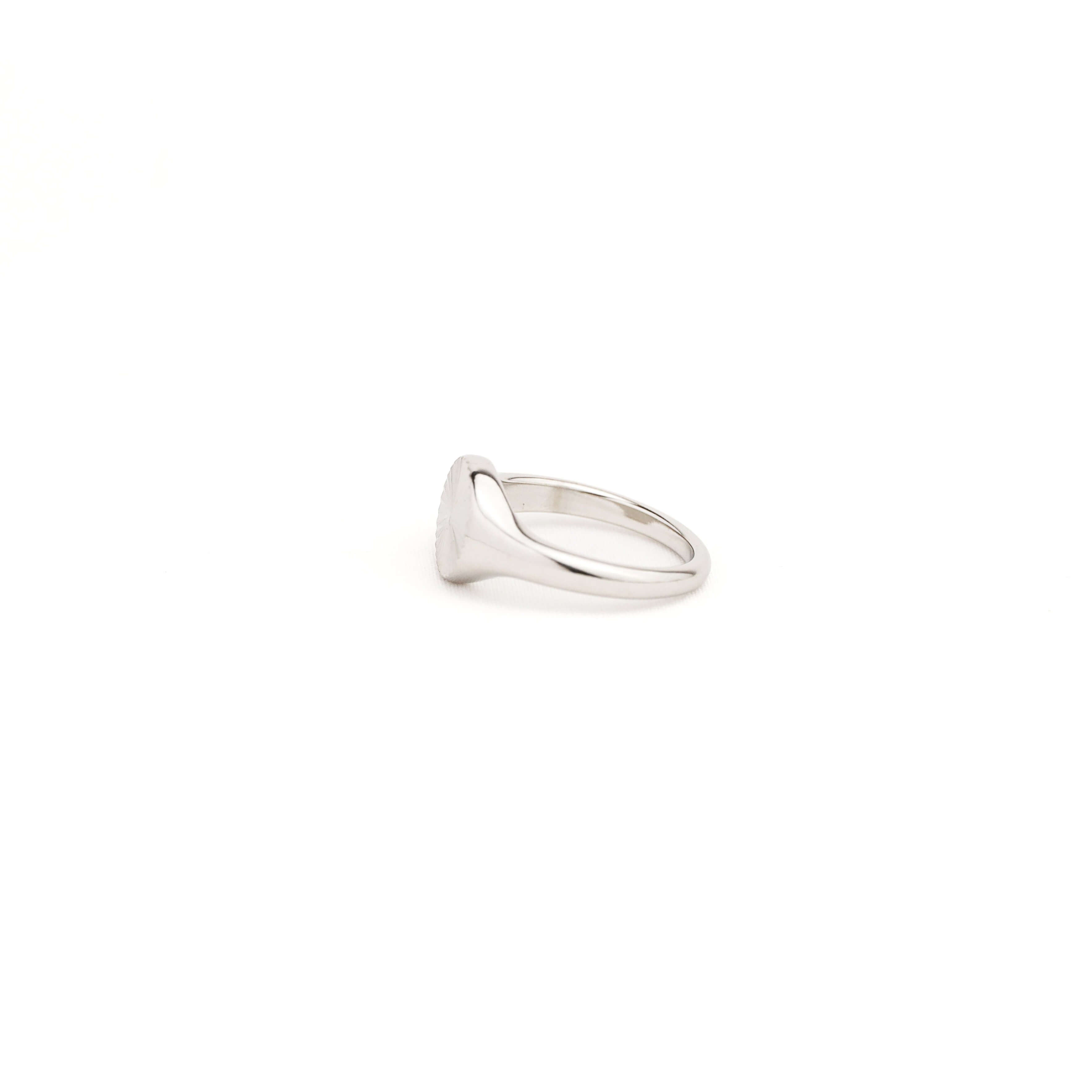 Sun signet ring silver