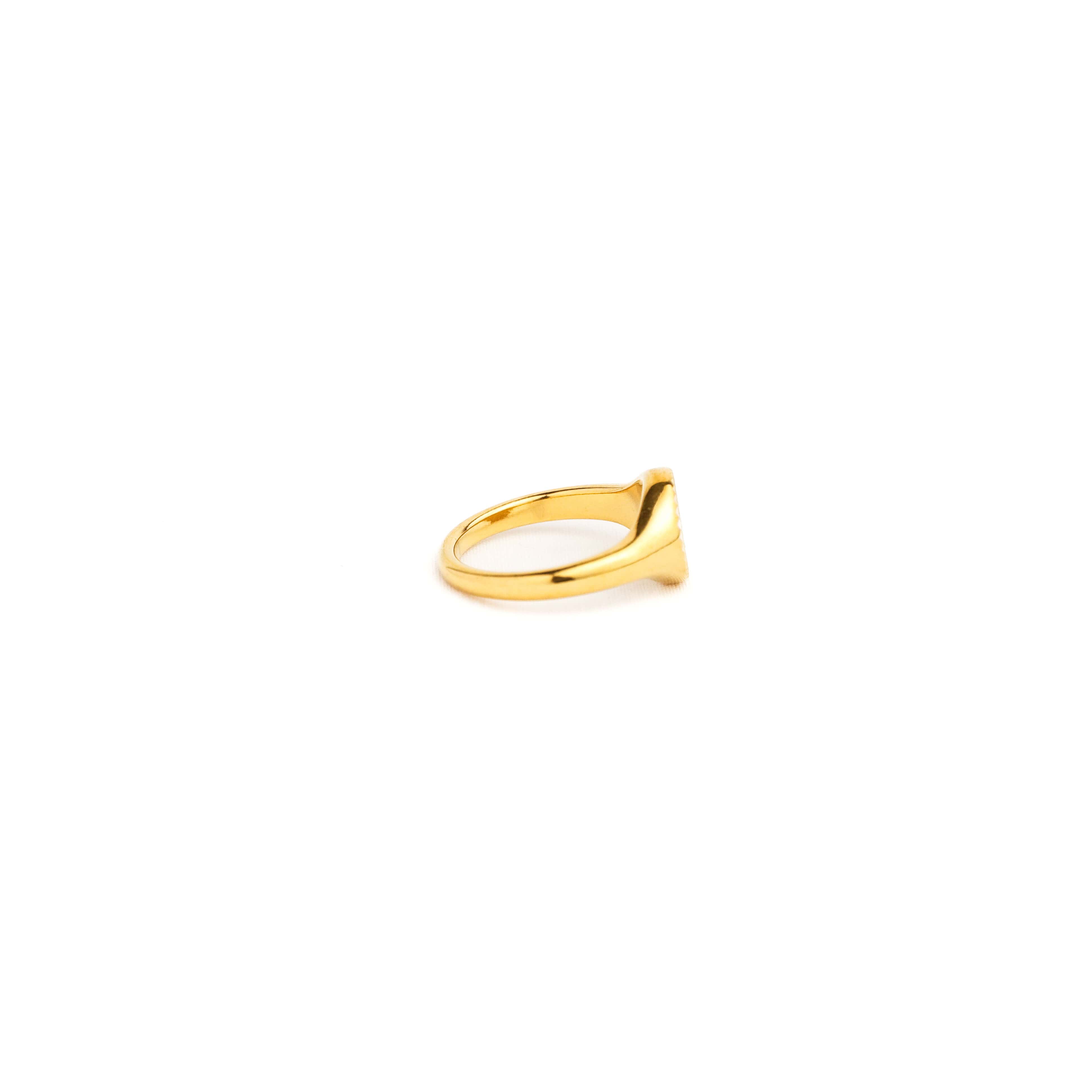 Sun signet ring gold