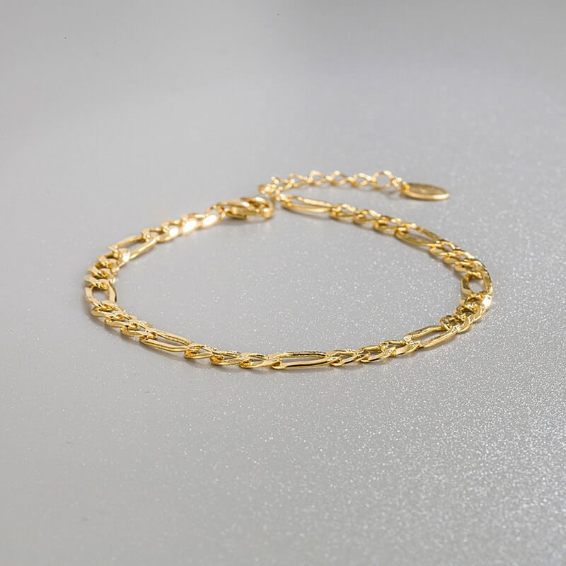 Gold  Figaro Link Chain Bracelet