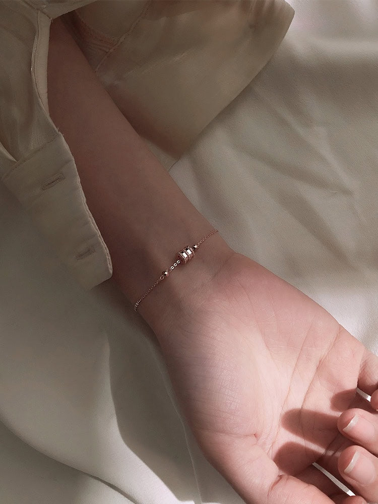 A Woman wearing Women’s Small Sterling Silver Bracelet