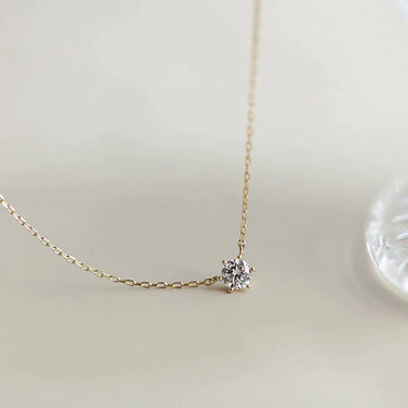 Valentina & Rose - Petra Single Stone Gold Necklace